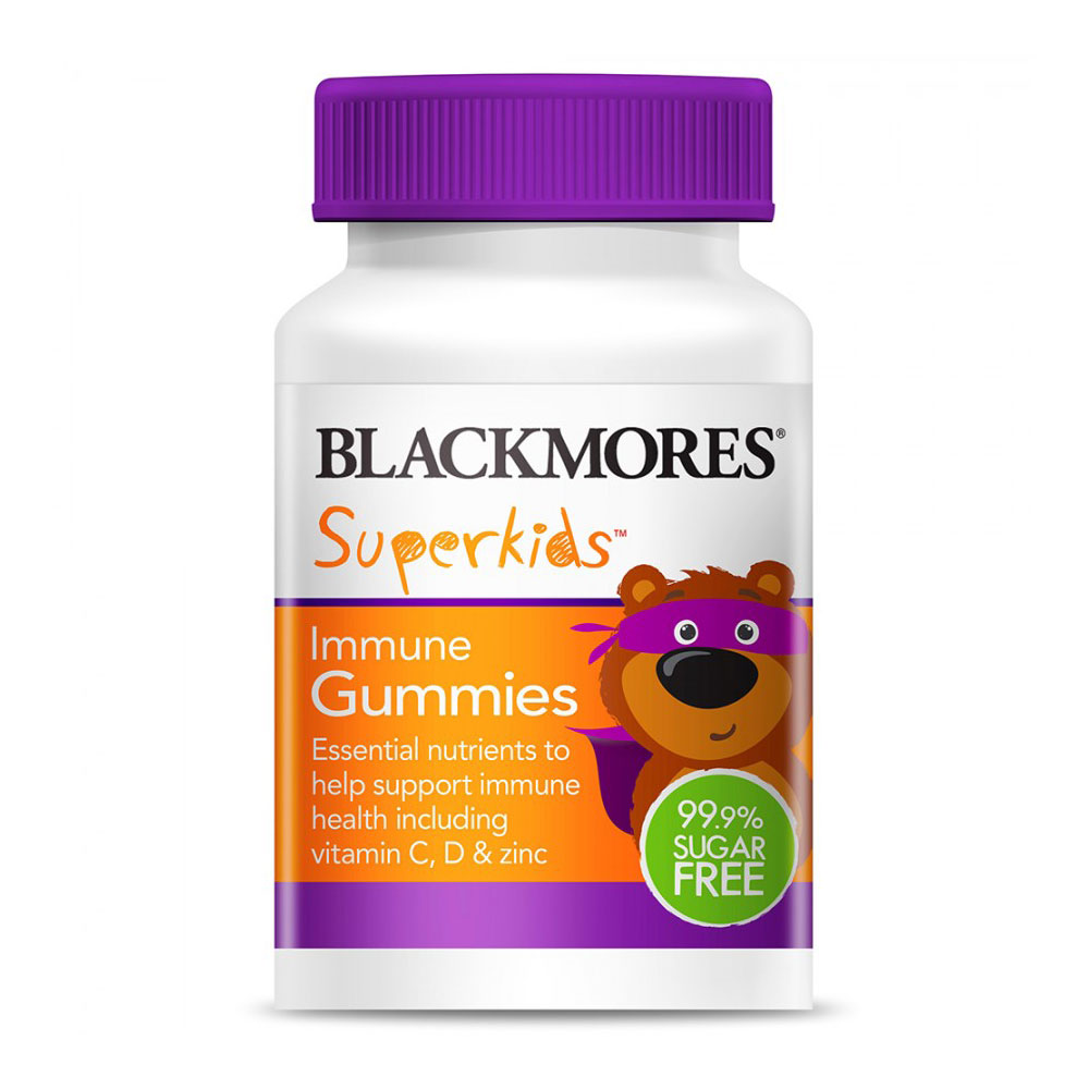 Blackmores 儿童免疫力软糖60粒 维生素CDE+锌 不添加糖 Superkids Immune Gummies 60s Blackmores 儿童免疫力软糖60粒 维生素CDE+锌 不添加糖 Superkids Immune Gummies 60s