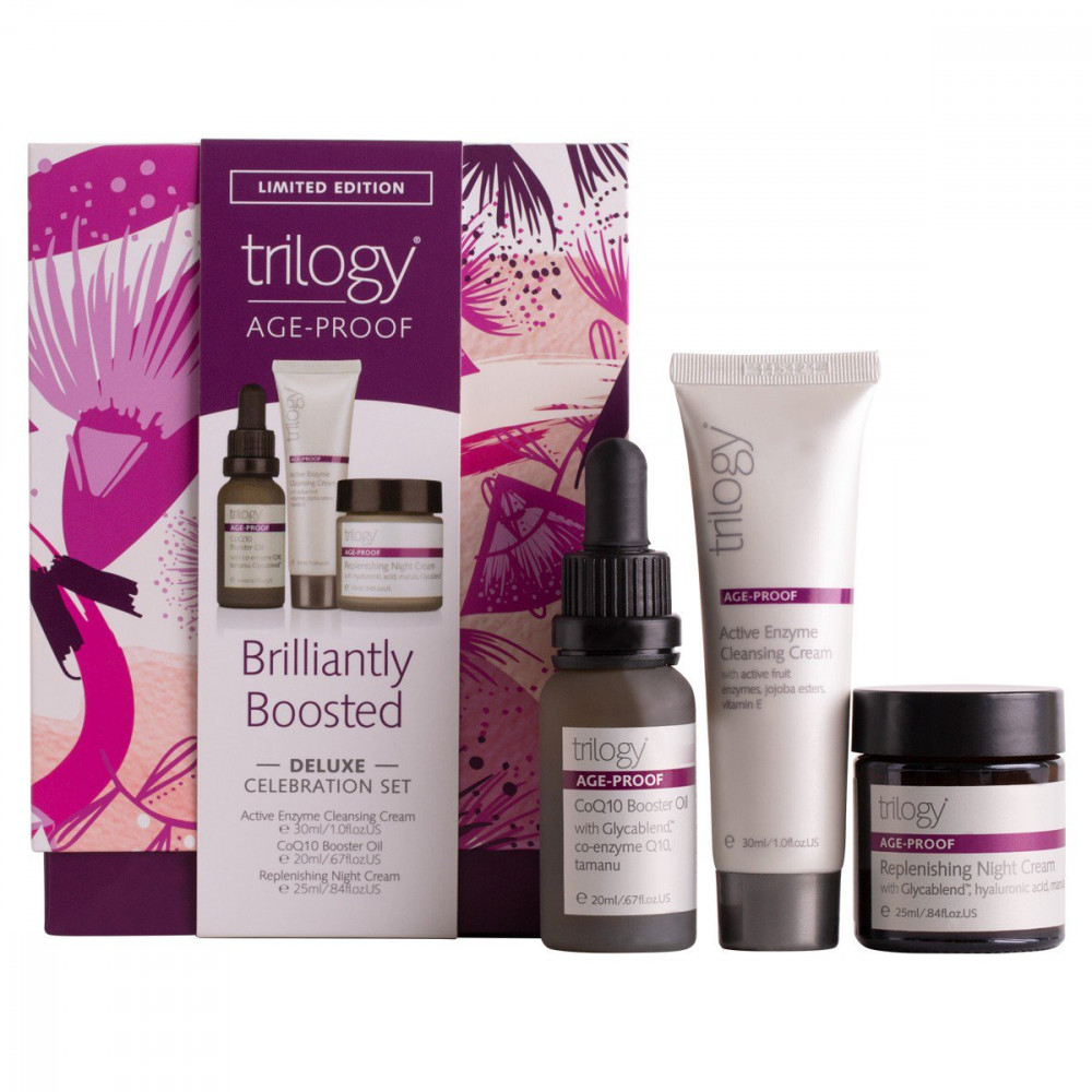 Trilogy 2018圣诞限量版岁月无痕套装 实惠套盒 所有肤质适用 Trilogy Age Proof Brilliantly Boosted Set Limited Edition Trilogy 2018圣诞限量版岁月无痕套装 实惠套盒 所有肤质适用 Trilogy Age Proof Brilliantly Boosted Set Limited Edition