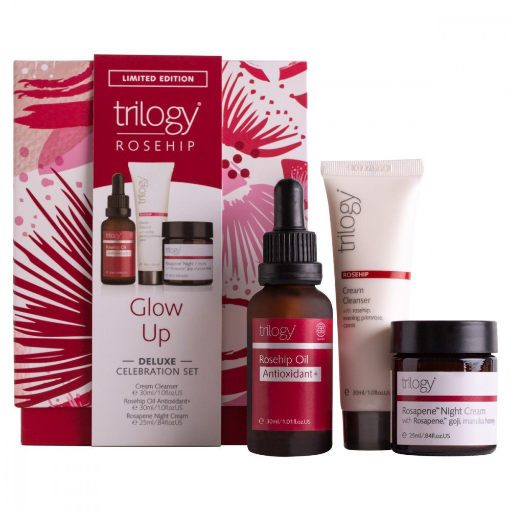 Trilogy 2018圣诞限量版抗氧化晚霜套装 实惠套盒 所有肤质适用 Trilogy Rosehip Glow Up Set Limited Edition Trilogy 2018圣诞限量版抗氧化晚霜套装 实惠套盒 所有肤质适用 Trilogy Rosehip Glow Up Set Limited Edition