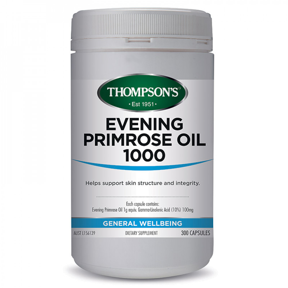汤普森 月见草油胶囊 300粒 调经祛痘润泽肌肤平衡内分泌 Thompson's Evening Primrose Oil 300s 汤普森 月见草油胶囊 300粒 调经祛痘润泽肌肤平衡内分泌 Thompson's Evening Primrose Oil 300s