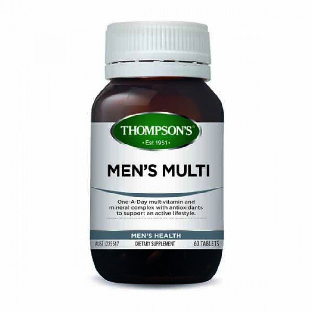 汤普森 男性综合维生素60粒 均衡补充守卫男性健康 Thompson's Mens Multi 60s 汤普森 男性综合维生素60粒 均衡补充守卫男性健康 Thompson's Mens Multi 60s