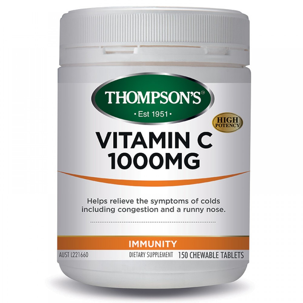 汤普森 天然维生素C高含量1000毫克150粒 含生物类黄酮 Thompson's Vitamin C 1000mg 150s 汤普森 天然维生素C高含量1000毫克150粒 含生物类黄酮 Thompson's Vitamin C 1000mg 150s