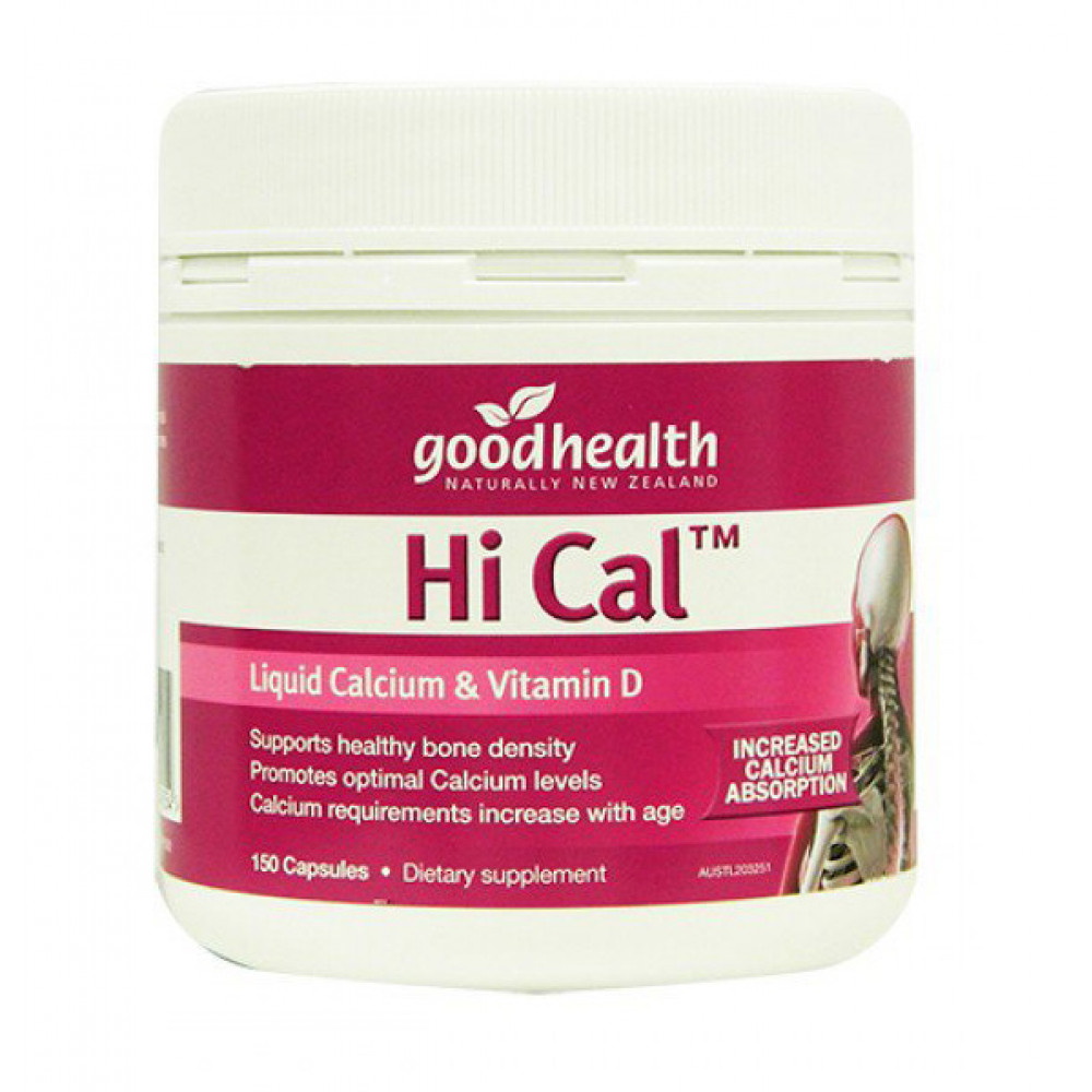 好健康 液体钙+维生素D胶囊150片 保护骨骼强健体魄好吸收 Good Health Hi Cal Liquid Calcium & Vitamin D 150cap 好健康 液体钙+维生素D胶囊150片 保护骨骼强健体魄好吸收 Good Health Hi Cal Liquid Calcium & Vitamin D 150cap
