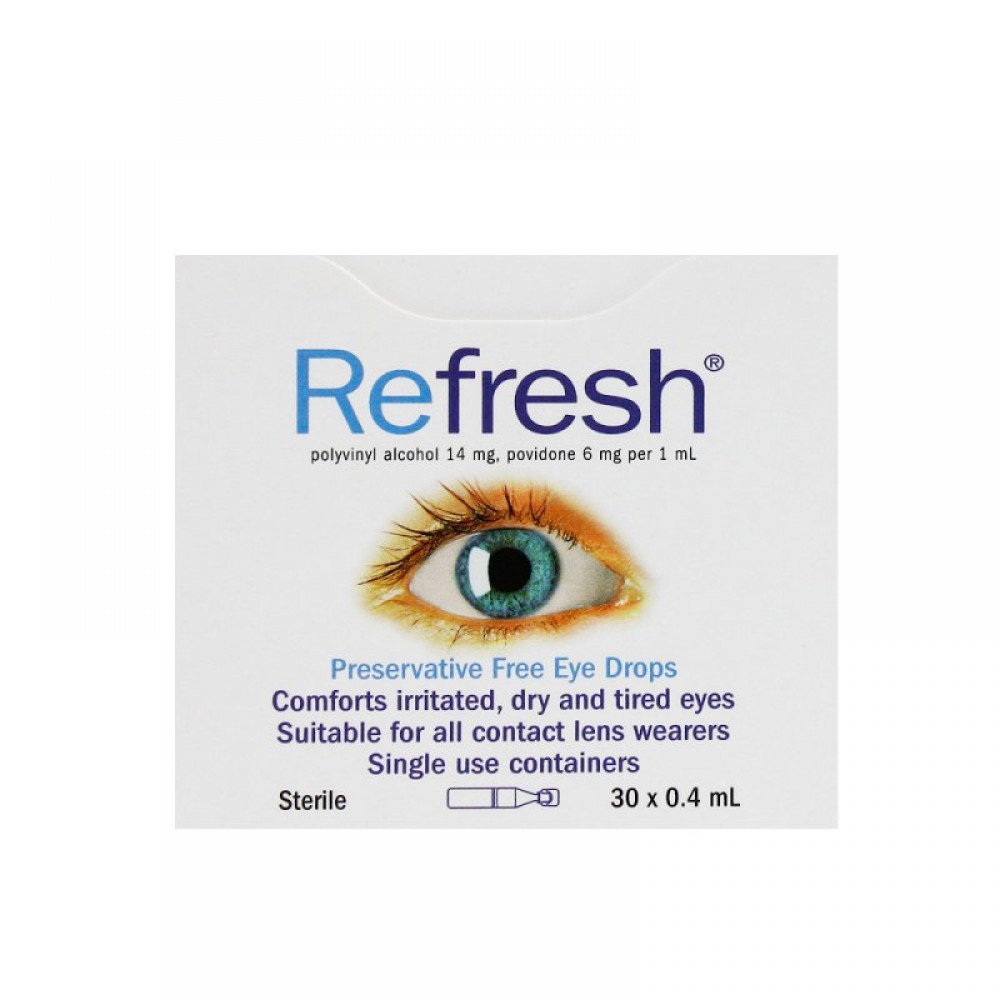 Refresh舒缓滴眼液30支 无防腐剂抗疲劳 像眼泪一样的眼药水 Refresh Preservative Free Eye Drops 30s Refresh舒缓滴眼液30支 无防腐剂抗疲劳 像眼泪一样的眼药水 Refresh Preservative Free Eye Drops 30s