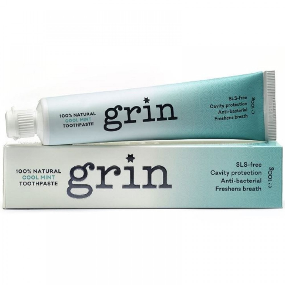 Grin牙科专用纯天然牙膏清新薄荷型 新西兰牙医推荐 100%Natural Cool Mint Toothpaste 100g Grin牙科专用纯天然牙膏清新薄荷型 新西兰牙医推荐 100%Natural Cool Mint Toothpaste 100g