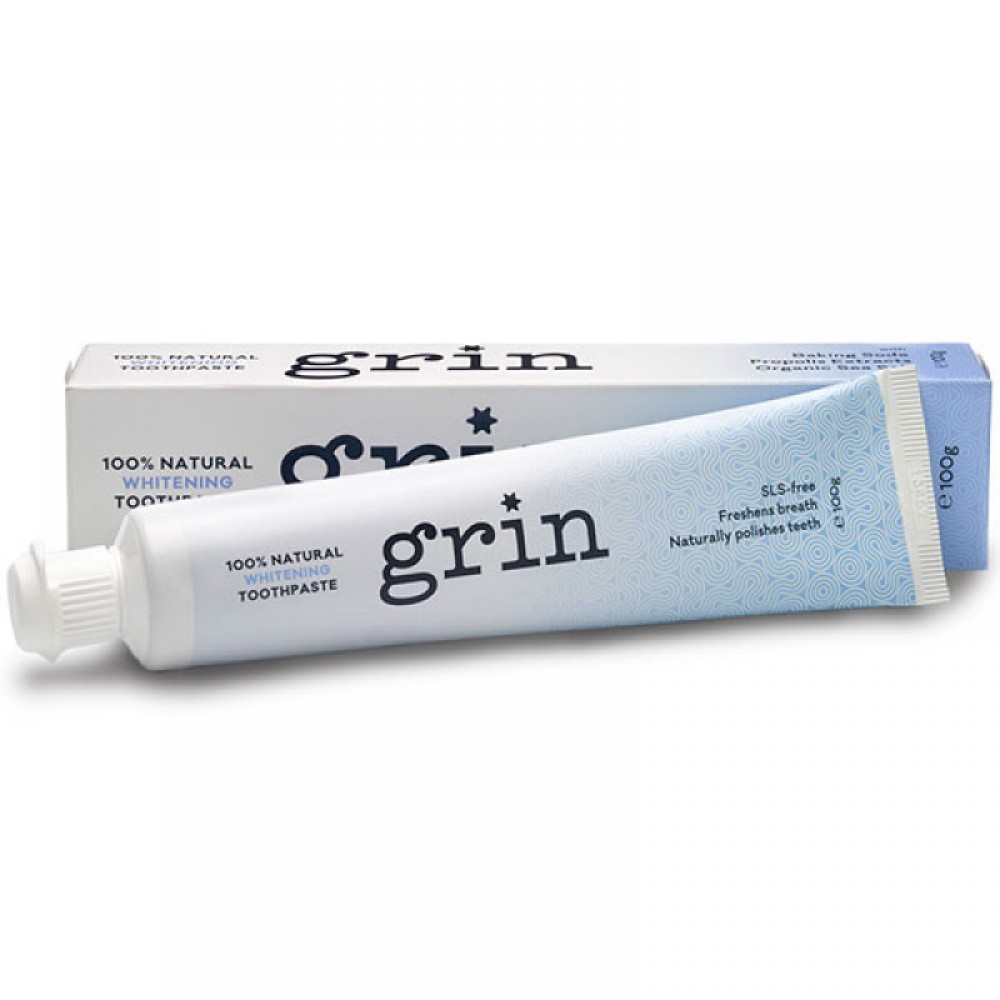 Grin牙科专用纯天然牙膏闪耀亮白型 新西兰牙医推荐 100%Natural Whitening Toothpaste 100g Grin牙科专用纯天然牙膏闪耀亮白型 新西兰牙医推荐 100%Natural Whitening Toothpaste 100g