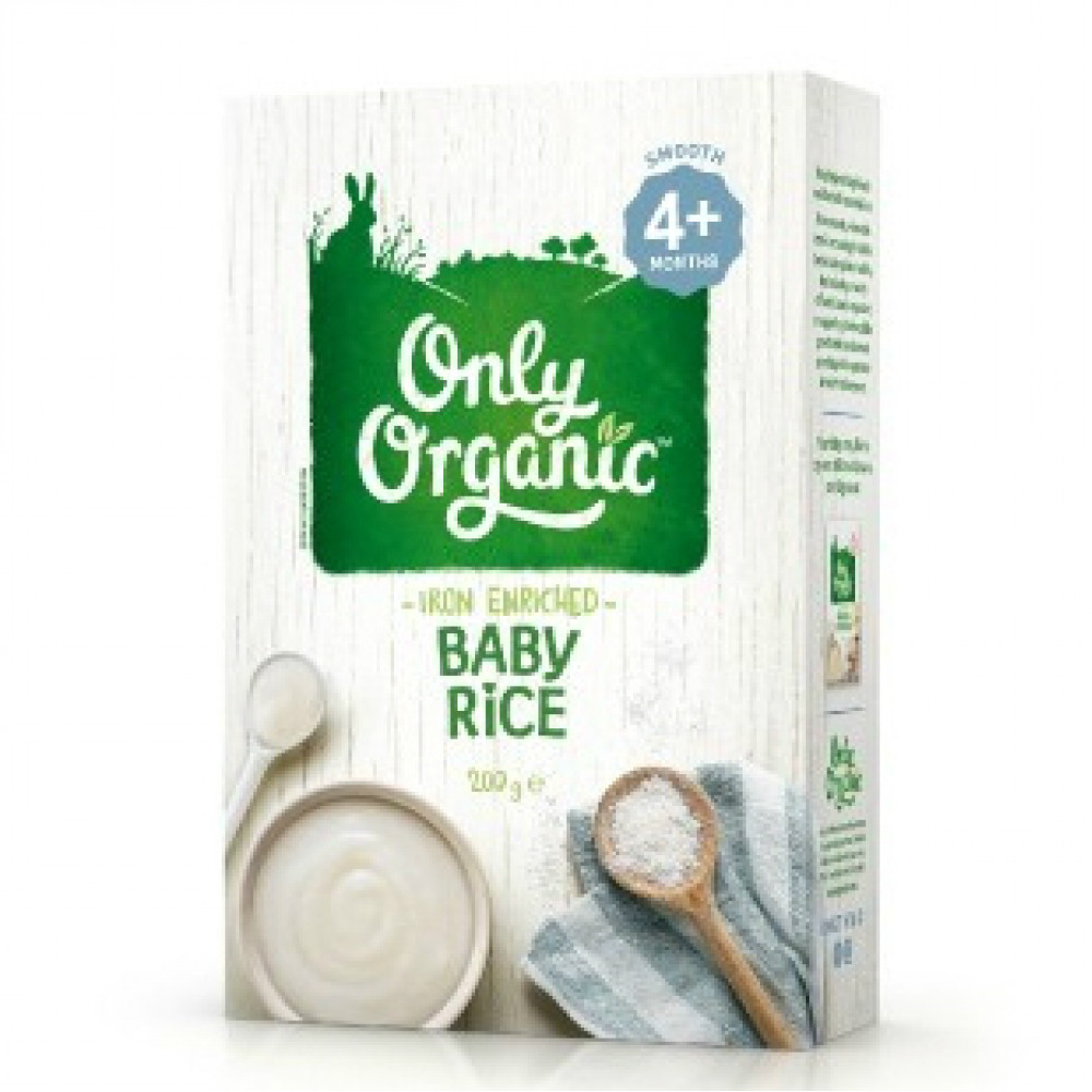 Only Organic有机婴儿加铁米粉/米糊 4个月以上适用 Only Organic Baby Rice 4+ 200g Only Organic有机婴儿加铁米粉/米糊 4个月以上适用 Only Organic Baby Rice 4+ 200g