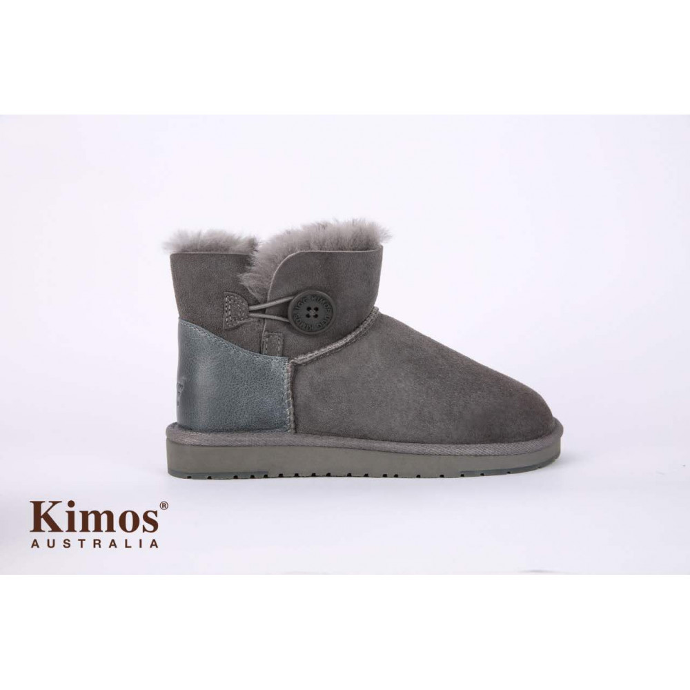 Kimos Australia UGG 成人雪地靴 筒高4.5寸贝利纽扣款 灰色 专柜正品包邮