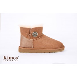 Kimos Australia UGG 成人雪地靴 筒高4.5寸贝利纽扣款 栗子色驼色 专柜正品包邮