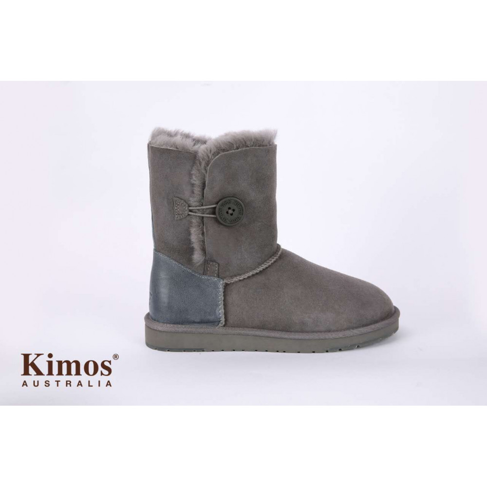 Kimos Australia UGG 成人雪地靴 筒高7寸贝利纽扣款 灰色 专柜正品包邮
