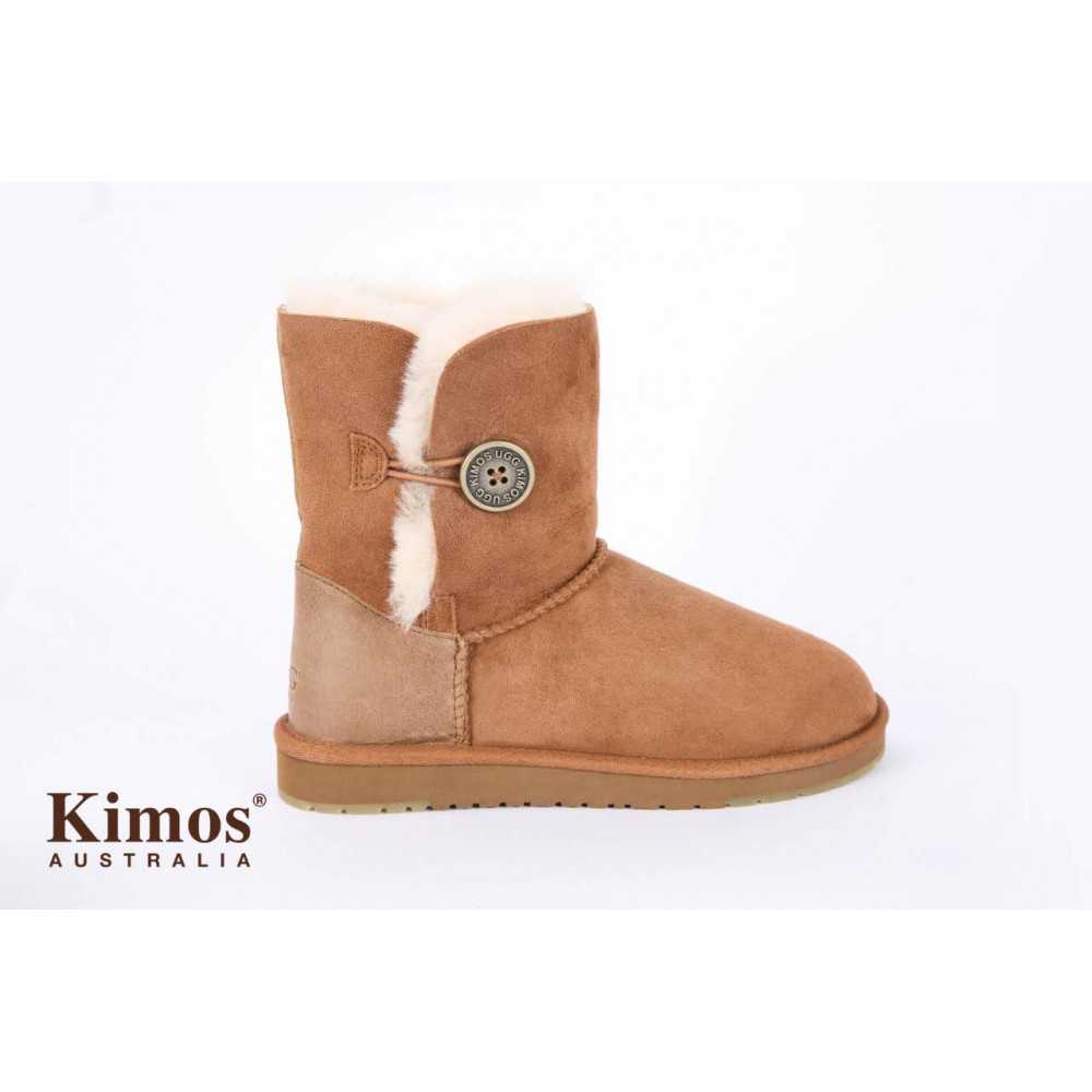 Kimos Australia UGG 成人雪地靴 筒高7寸贝利纽扣款 栗子色驼色 专柜正品包邮