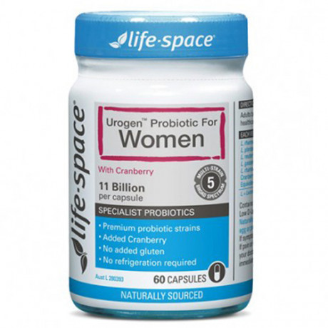 Life Space 女士专用益生菌胶囊60粒 添加蔓越莓精华 澳纽最畅销益生菌产品 Urogen Probiotic for Women 60s
