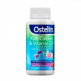 Ostelin儿童维生素D钙片/恐龙钙咀嚼片 2岁以上适用 强健孩子牙齿骨骼和肌肉 Ostelin Kids Calcium & Vitamin D3 90s
