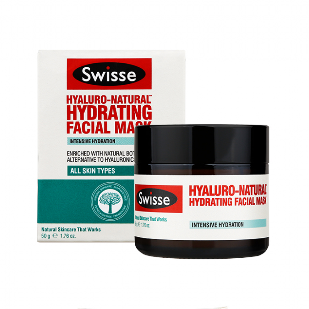 Swisse 玻尿酸天然保湿面膜 每天充分补水让肌肤保持光滑柔软 Swisse Hyaluro-Natural Hydrating Facial Mask 50g Swisse 玻尿酸天然保湿面膜 每天充分补水让肌肤保持光滑柔软 Swisse Hyaluro-Natural Hydrating Facial Mask 50g