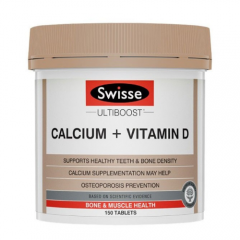 Swisse维生素D钙片150粒 强壮骨骼防止钙质流失 Swisse Ultiboost Calcium + Vitamin D 150s