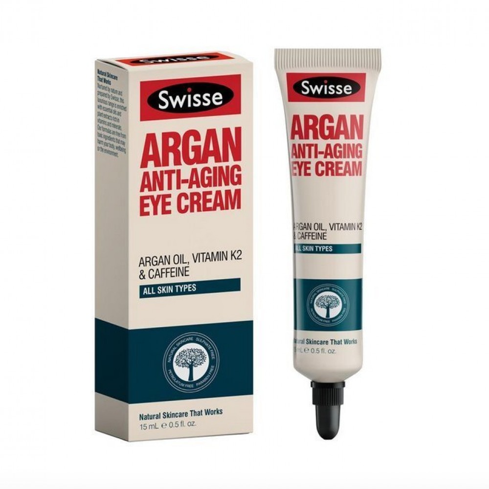 Swisse摩洛哥坚果油眼霜 淡化细纹除黑眼圈 对抗岁月痕迹 Swisse Argan Anti-aging Eye Cream 15ml Swisse摩洛哥坚果油眼霜 淡化细纹除黑眼圈 对抗岁月痕迹 Swisse Argan Anti-aging Eye Cream 15ml