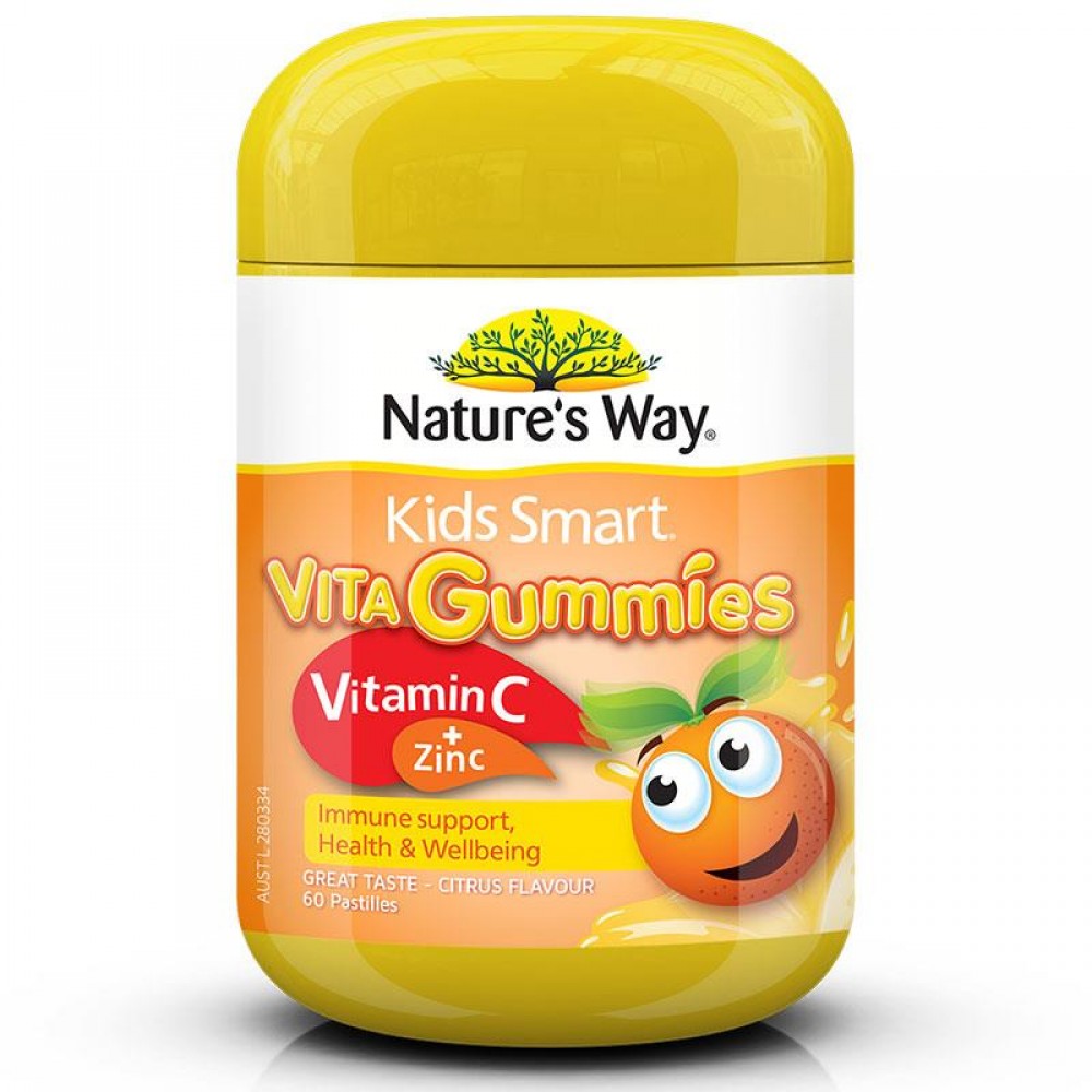 佳思敏儿童维生素C+锌软糖香橙味60粒 打开胃口增进食欲 Kids Smart Vita Gummies VitaminC + Zinc 60s