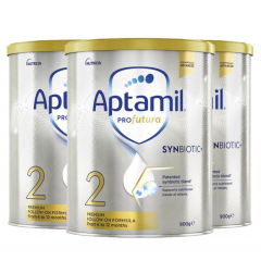 Aptamil爱他美铂金版2段婴儿配方奶粉 6-12个月 三罐包邮税约三周到 Nutricia Aptamil Profutura 2