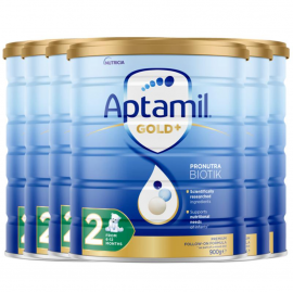 Aptamil爱他美金装2段 婴儿配方奶粉 6-12个月适用 新西兰本土版原装直邮 六罐包邮税 Aptamil Gold+2