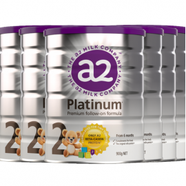 白金A2 PLATINUM婴幼儿奶粉2段 6个月以上适用 新西兰直邮 六罐包邮税 A2 PLATINUM Premium Follow-on Formula 900g*6