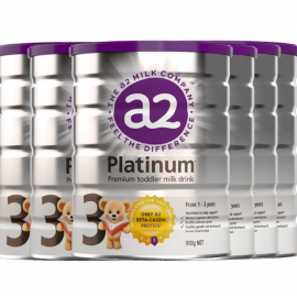 白金A2 PLATINUM婴幼儿奶粉3段 1-3岁适用 新西兰直邮 六罐包邮税 A2 PLATINUM Premium Toddler Milk Drink 900g*6