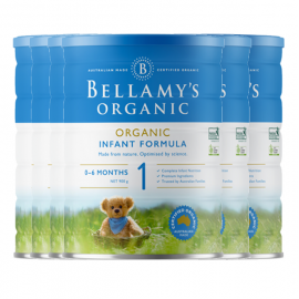 Bellamy's 贝拉米 有机婴儿奶粉1段 澳大利亚第一有机品牌 本土版符合欧盟标准 整箱六罐包邮税 Bellamy's Organic 1