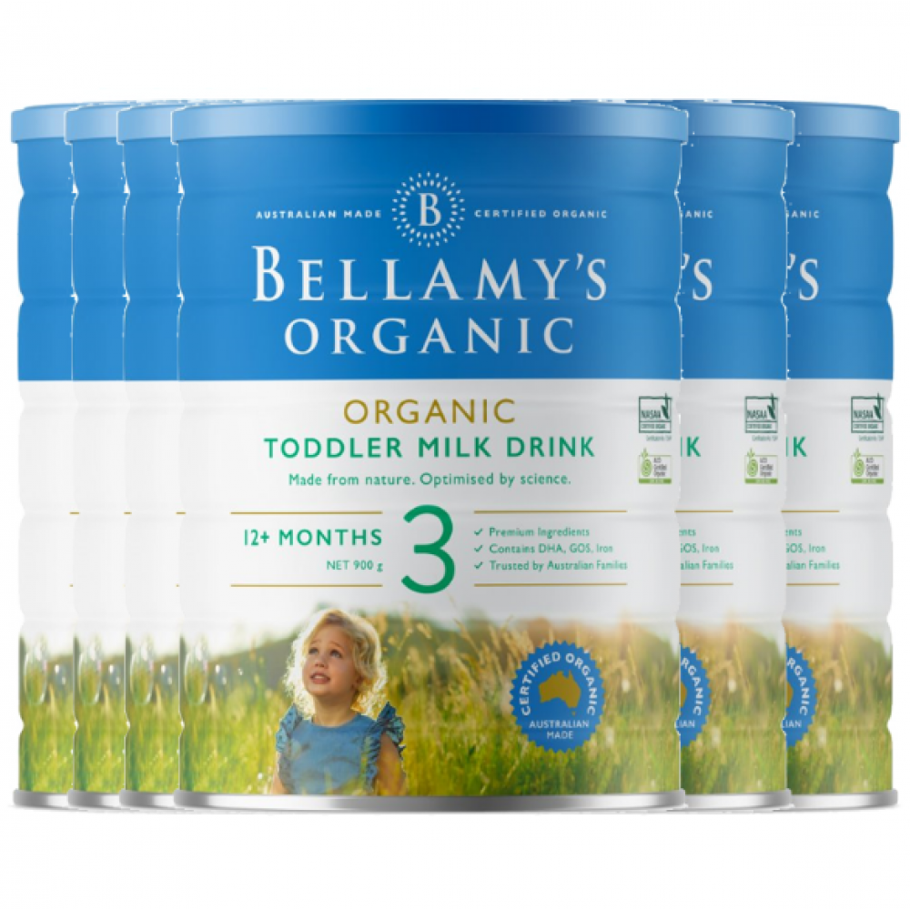 Bellamy's 贝拉米 有机婴儿奶粉3段 澳大利亚第一有机品牌 本土版符合欧盟标准 整箱六罐包邮税 Bellamy's Organic 3