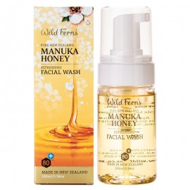 Wild Ferns麦卢卡蜂蜜洁面泡沫 Parrs新西兰帕氏 清洁收敛不紧绷 Manuka Honey Refreshing Facial Wash 100ml