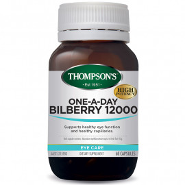 汤普森 越橘蓝莓护眼精华60粒 高含量保护视力 新西兰经典产品 Thompson's Bilberry 12000 60s