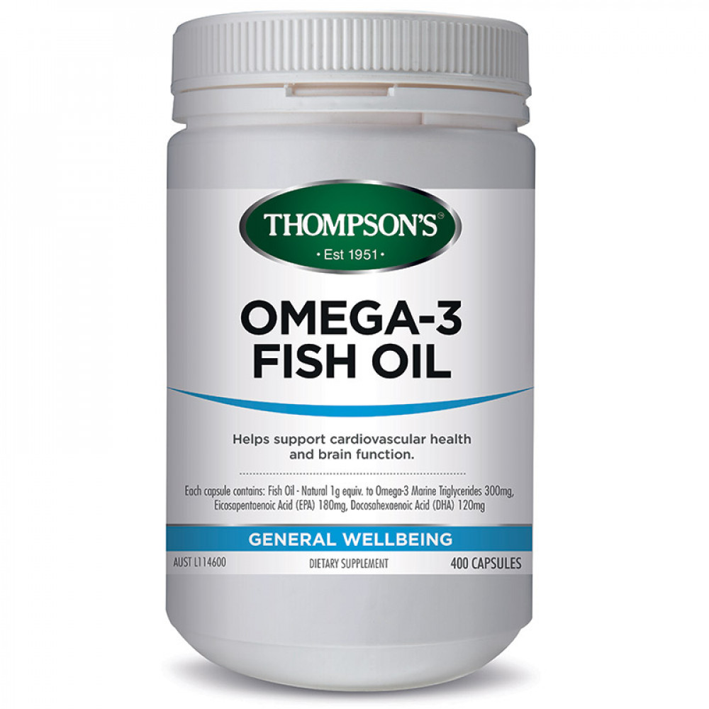 汤普森 深海鱼油1000毫克400粒 营养大脑保护心脏 Thompson's Omega-3 Fish Oil 1000mg 400s