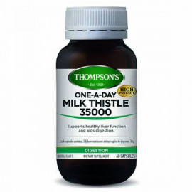 汤普森 奶蓟草护肝宝60粒 保肝排毒 跟脂肪肝说拜拜 Thompson's Milk Thistle 42000 60s