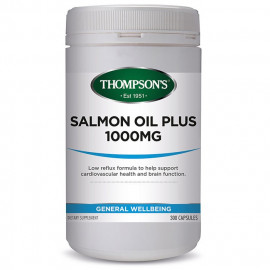 汤普森 三文鱼油1000毫克300粒 降血脂血压胆固醇 Thompson's Omega3 Salmon Oil 1000mg 300s