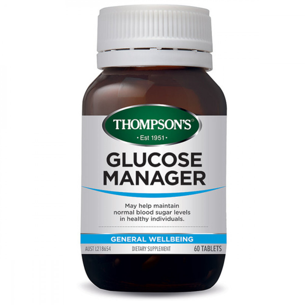 汤普森 血糖管理配方60粒 含多种营养成分 纯草本无副作用 Thompson's Glucose Manager 60s