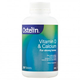 Ostelin成人维生素D+钙片250粒 家庭补钙专家 天然安全高效吸收 Ostelin Vitamin D & Calcium 250s