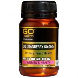 GO Healthy高含量蔓越莓精华胶囊60粒 泌尿系统保健 呵护女性健康 GO Cranberry 60000+ 60s