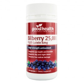 好健康 越橘/蓝莓精华护眼胶囊60粒 添加叶黄素保护视力 Good Health Bilberry 25000 60s 