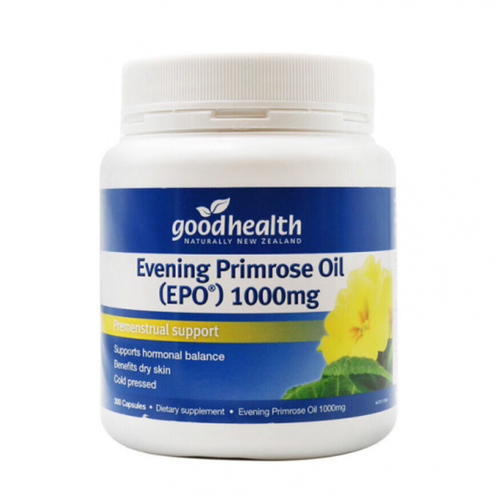 好健康 月见草油胶囊300粒 平衡荷尔蒙调节内分泌 Good Health EPO Evening Primrose Oil Omega6 1000mg 300cap