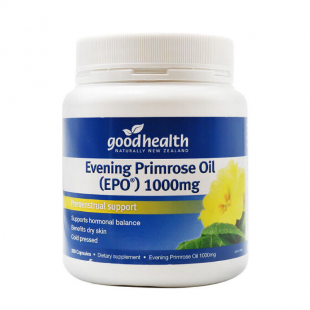 好健康 月见草油胶囊300粒 平衡荷尔蒙调节内分泌 Good Health EPO Evening Primrose Oil Omega6 1000mg 300cap