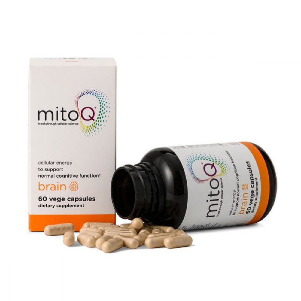 MitoQ 锐智护脑胶囊60粒 专利成分健脑抗老 提高专注力记忆力反应力 新西兰顶尖科技线粒体抗氧化技术 MitoQ Brain 60s