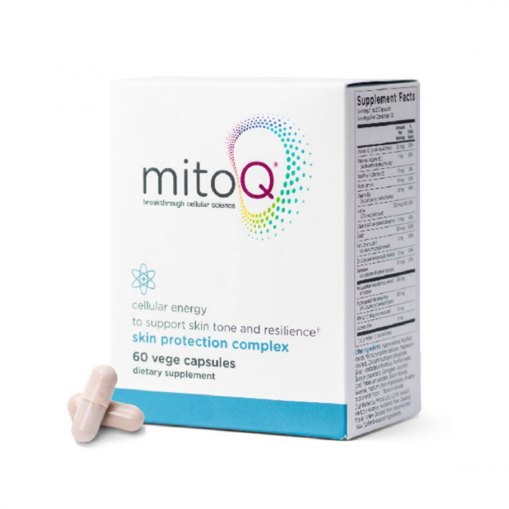 MitoQ 全能美白/皓白胶囊60粒 祛黄淡斑提亮肤色 口服精华全身抗老 新西兰顶尖科技线粒体抗氧化技术 MitoQ Skin Protection Complex 60s MitoQ 全能美白/皓白胶囊60粒 祛黄淡斑提亮肤色 口服精华全身抗老 新西兰顶尖科技线粒体抗氧化技术 MitoQ Skin Protection Complex 60s