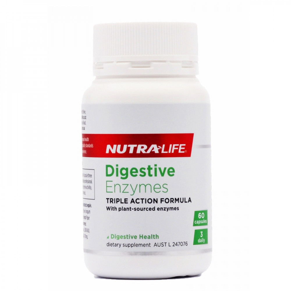 纽乐 天然植物酶酵素60粒 完善消化增强胃动力 跟小肚子说拜拜 Nutralife Digestive Enzymes 60s