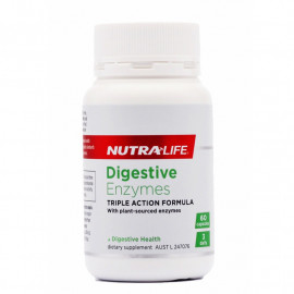 纽乐 天然植物酶酵素60粒 完善消化增强胃动力 跟小肚子说拜拜 Nutralife Digestive Enzymes 60s