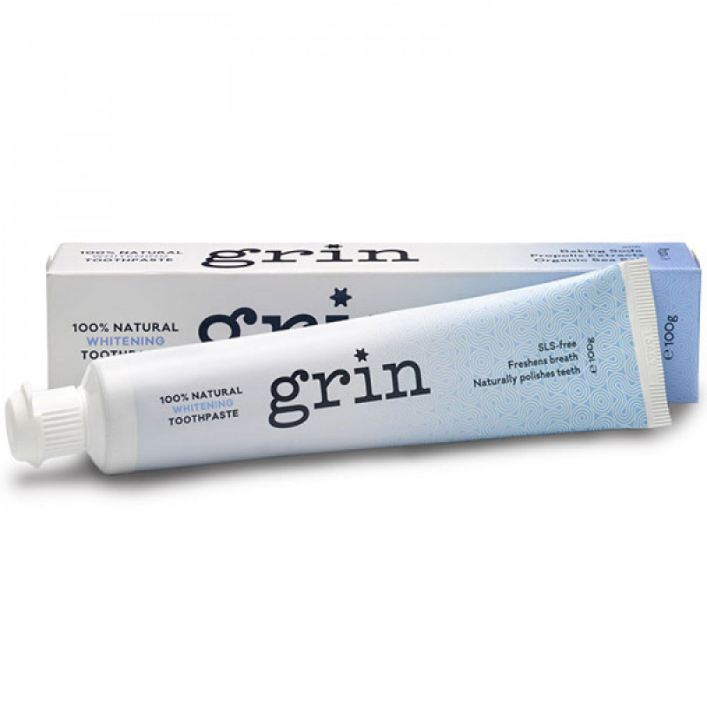 Grin牙科专用纯天然牙膏闪耀亮白型 新西兰牙医推荐 100%Natural Whitening Toothpaste 100g
