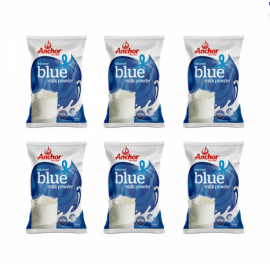 Anchor安佳袋装全脂奶粉1kg/袋 六袋包邮 新西兰过百年历史最大乳业品牌 三岁以上适用 Blue