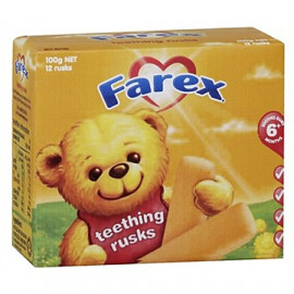 Farex婴儿小麦磨牙棒6个月以上 高铁配方 缓解宝宝出牙不适 Teething Rusks 100g