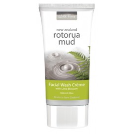 Wild Ferns火山泥洁面乳霜 含青柠花精华 新西兰Parrs出品 油面黑头救星 Rotorua Mud Facial Wash Crème with Lime Blossom 130ml